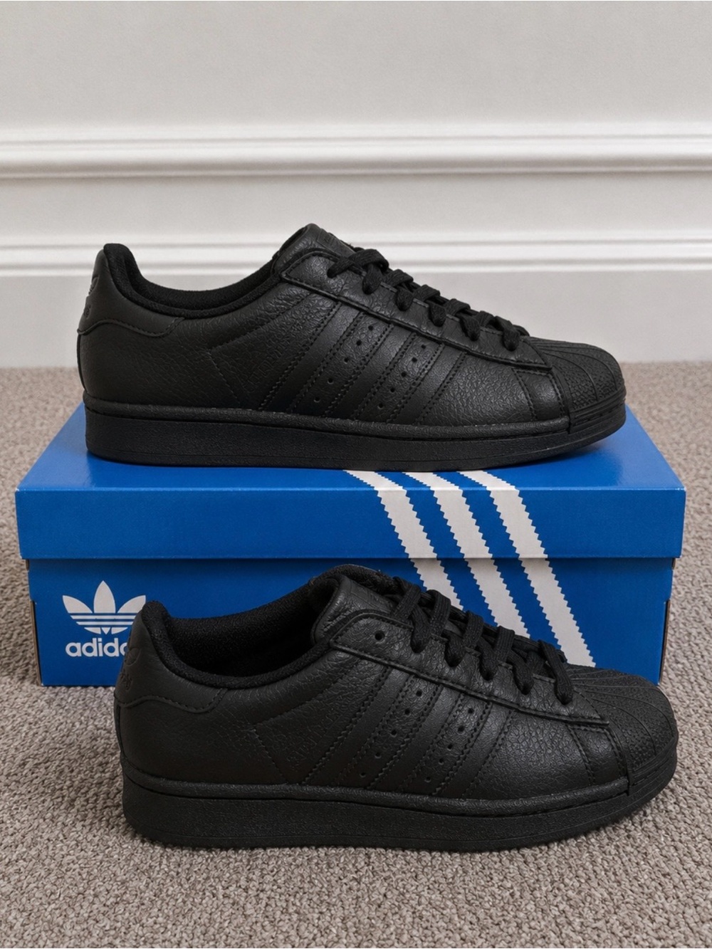adidas Superstar II  Core Black JH9979 GS New kids size 5 women 6